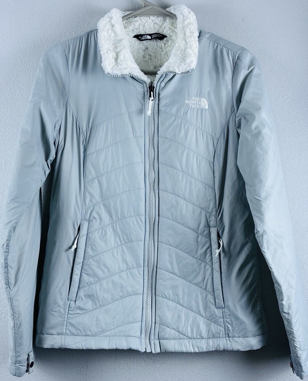 The North Face Sz XS Quilted Fleece Lined LS Zipper Pkts Front Hit Glove Snaps